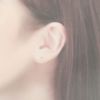 [10個]サージカルステンレスロングポスト丸皿ピアス3mm［ゴールド金］キャッチ付きアクセサリー金属アレルギー対応パーツ