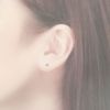 [10個]サージカルステンレスロングポスト丸皿ピアス3mm［銀シルバー］キャッチ付きアクセサリー金属アレルギー対応パーツ