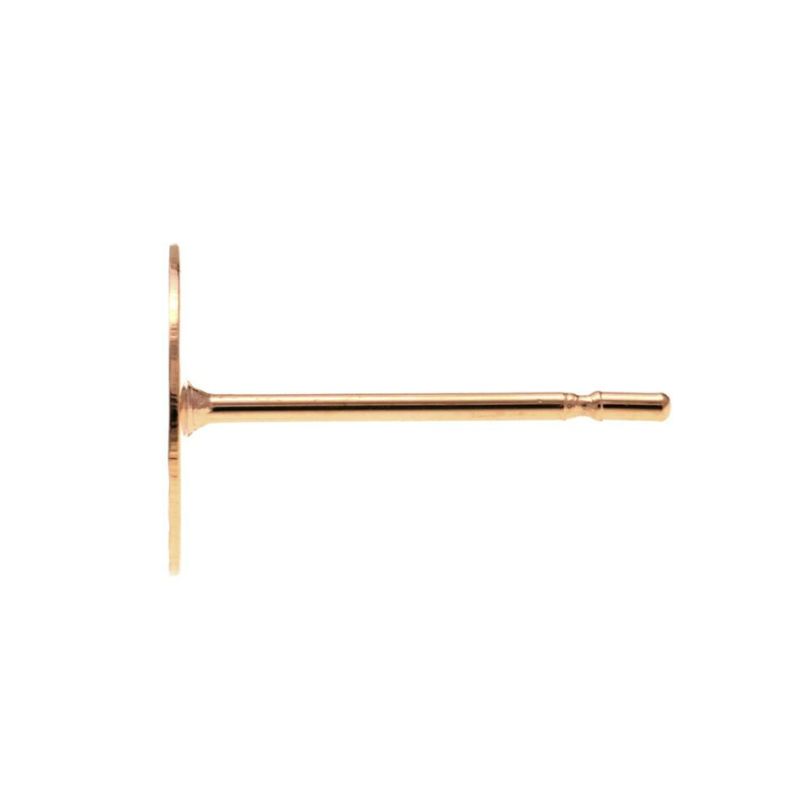 [10個]サージカルステンレス丸皿6mmピアス[★ピンクゴールド]キャッチ付きパーツ