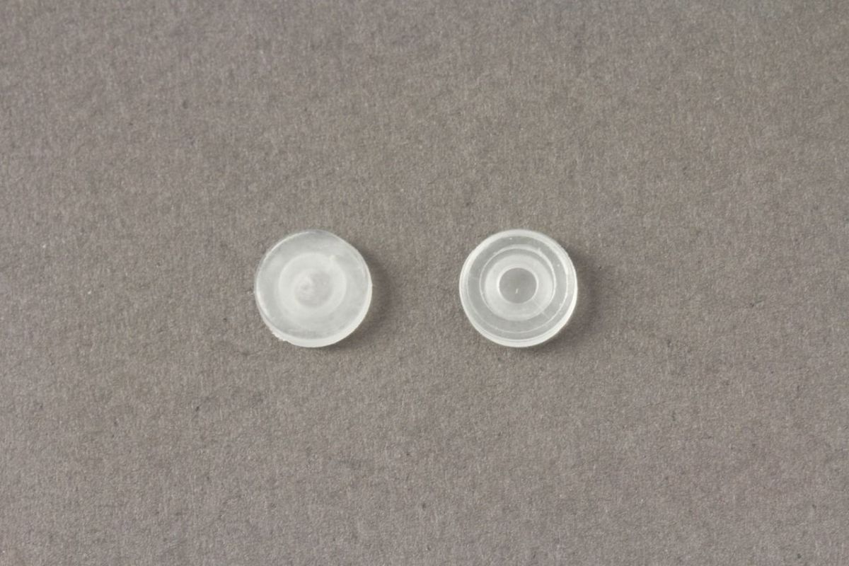 [10個]イヤリング用シリコンカバーAクリア透明樹脂素材痛み軽減