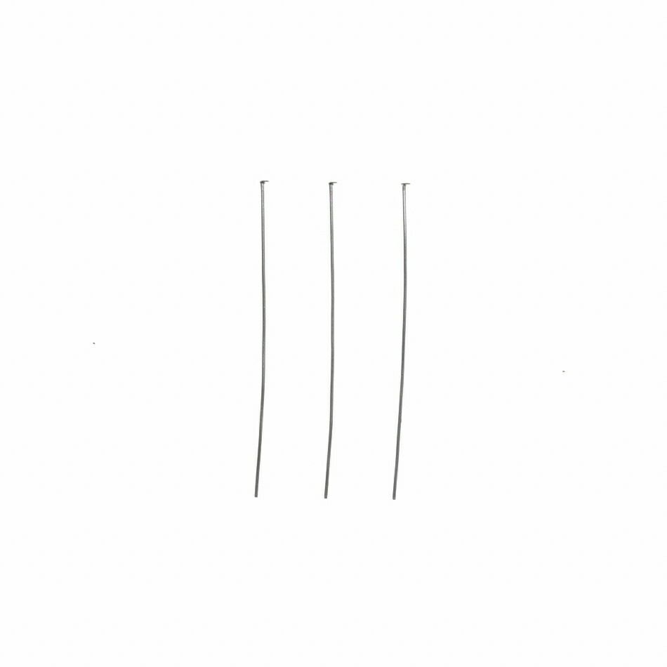 [30本]サージカルステンレスTピン(0.7X70mm)［銀シルバー］アクセサリーパーツ金アレ