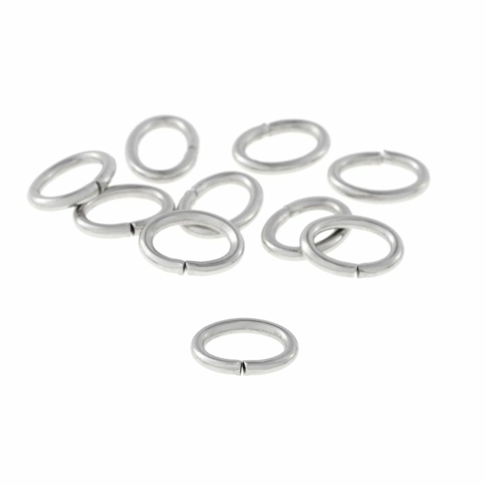 [50個]サージカルステンレスCカン(1x5.5x7mm)[銀シルバー]アクセサリーパーツ金アレ