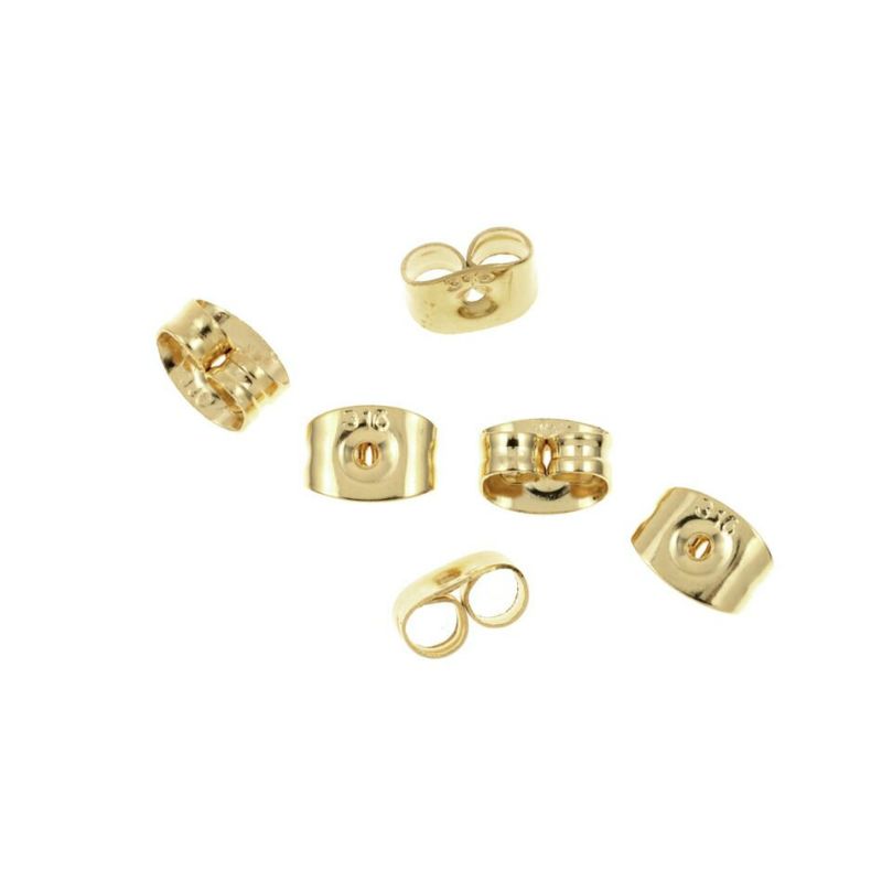 【再入荷】 50個] ピアス キャッチ 小 ［ ゴールド 金 ］ サージカル アクセサリー
