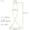 [10個]サージカルステンレスクロスワイヤーピアス変形B大[ゴールド金]パーツ金属アレルギー対応