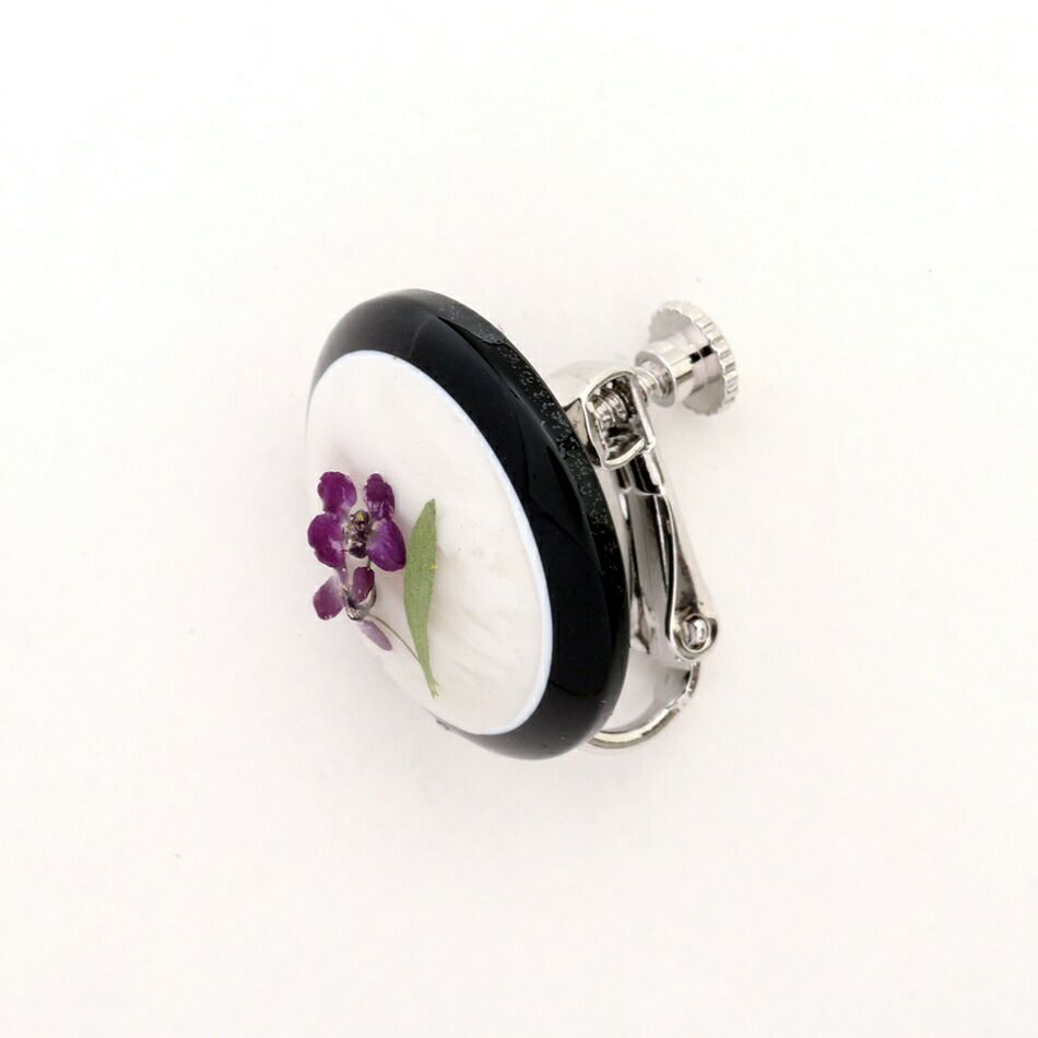 カン無し 丸皿 8mm イヤリング シルバー 作品例