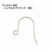 シンプル ピアス フック 極小 ［ 銀 シルバー ］ サージカルステンレス パーツ 金属アレルギー 金具