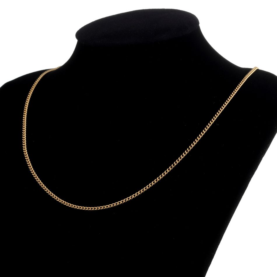 ［1M×1本］サージカルステンレス喜平チェーン0.3×1.0mm［銀シルバー］金具パーツ素材金属アレルギー対応