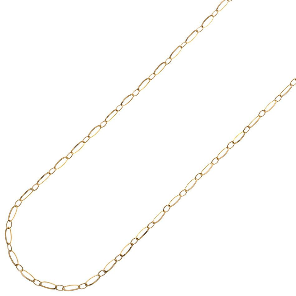 ［1M×1本］サージカルステンレスオーバルチェーン楕円［ゴールド金］パーツ金具素材金属アレルギー対応