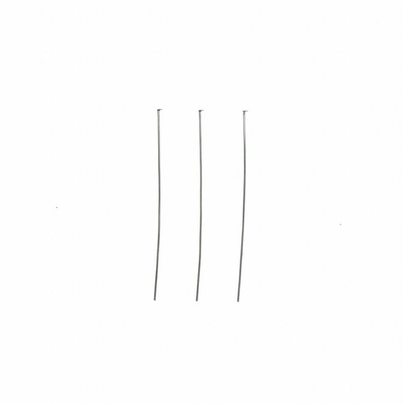 [100本]サージカルステンレスTピン(0.7X70mm)［銀シルバー］アクセサリーパーツ金アレ