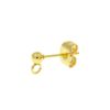 縦向きカン付き ボールピアス 3mm［ ゴールド 金 ］ 
