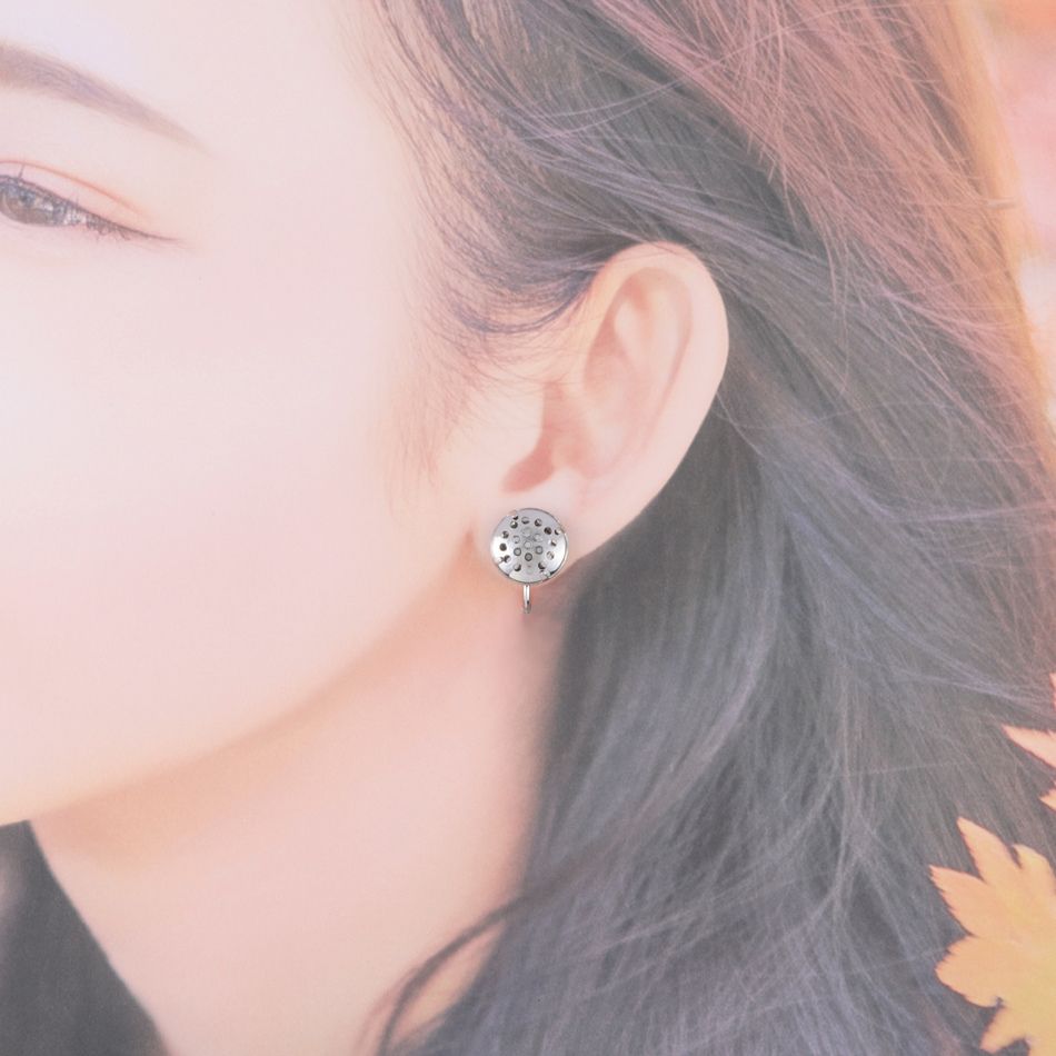 シャワー台付き イヤリング 13mm シルバー サイズ詳細