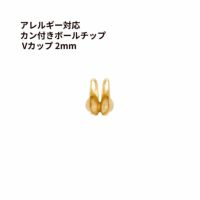Vカップ 2mm ゴールド サージカルステンレス パーツ 金属アレルギー対応