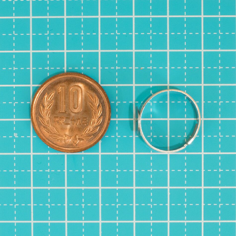 ［2個］サージカルステンレス丸皿8mmリング台［銀シルバー］指輪台座パーツ金属アレルギー対応