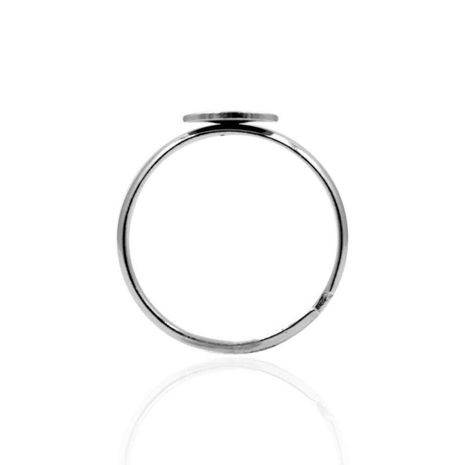 ［2個］サージカルステンレス丸皿8mmリング台B［銀シルバー］指輪台座パーツ金属アレルギー対応