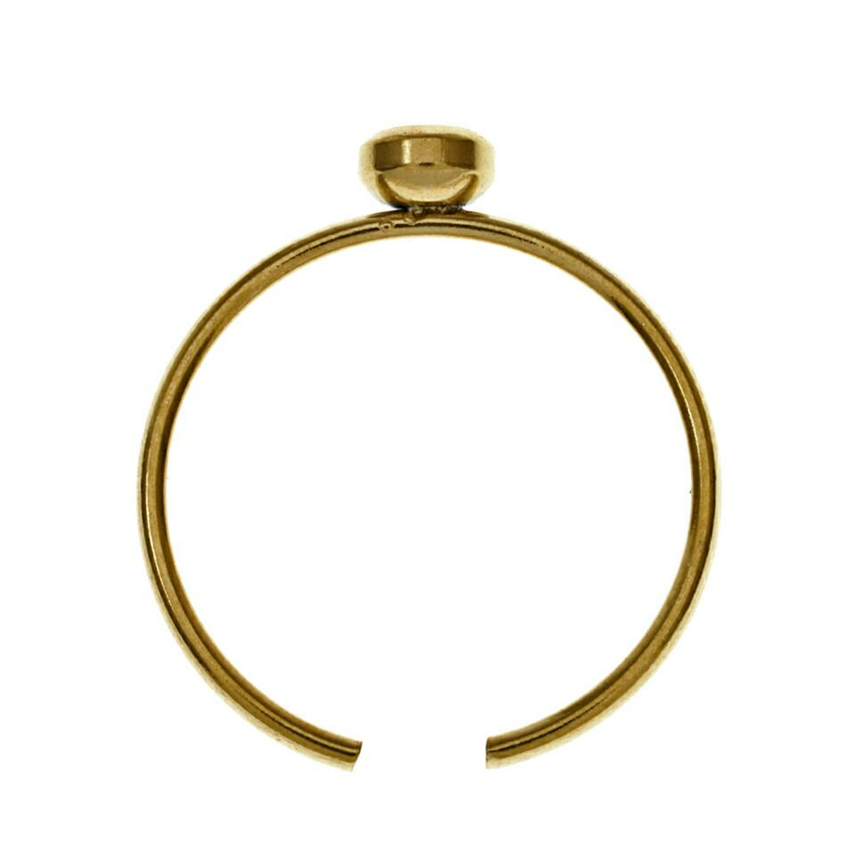 ［2個］サージカルステンレスVカット台座付きリング台3［ゴールド金］指輪台座パーツ金属アレルギー対応