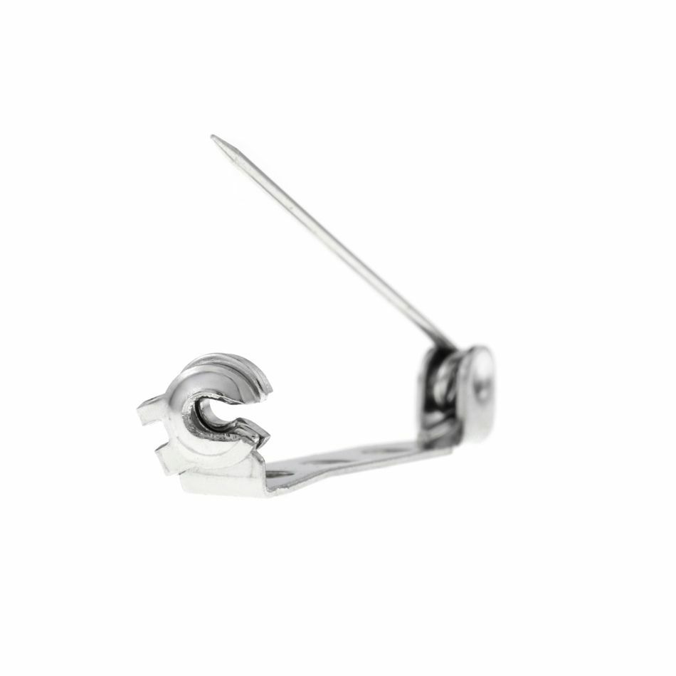 [10個]サージカルステンレス回転ピン25mm［銀シルバー］ブローチピン金具パーツ素材金属アレルギー対応