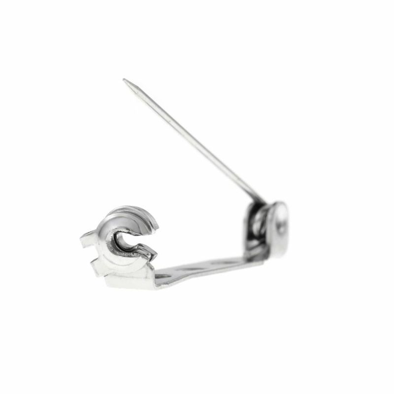 [10個]サージカルステンレス回転ピン33mm［銀シルバー］ブローチピン金具パーツ素材金属アレルギー対応