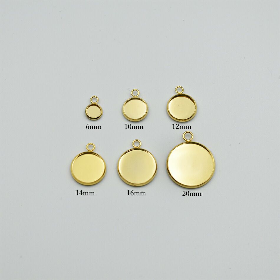 ［10個］ステンレスミール皿8mm［ゴールド金］パーツレジン金属アレルギー対応