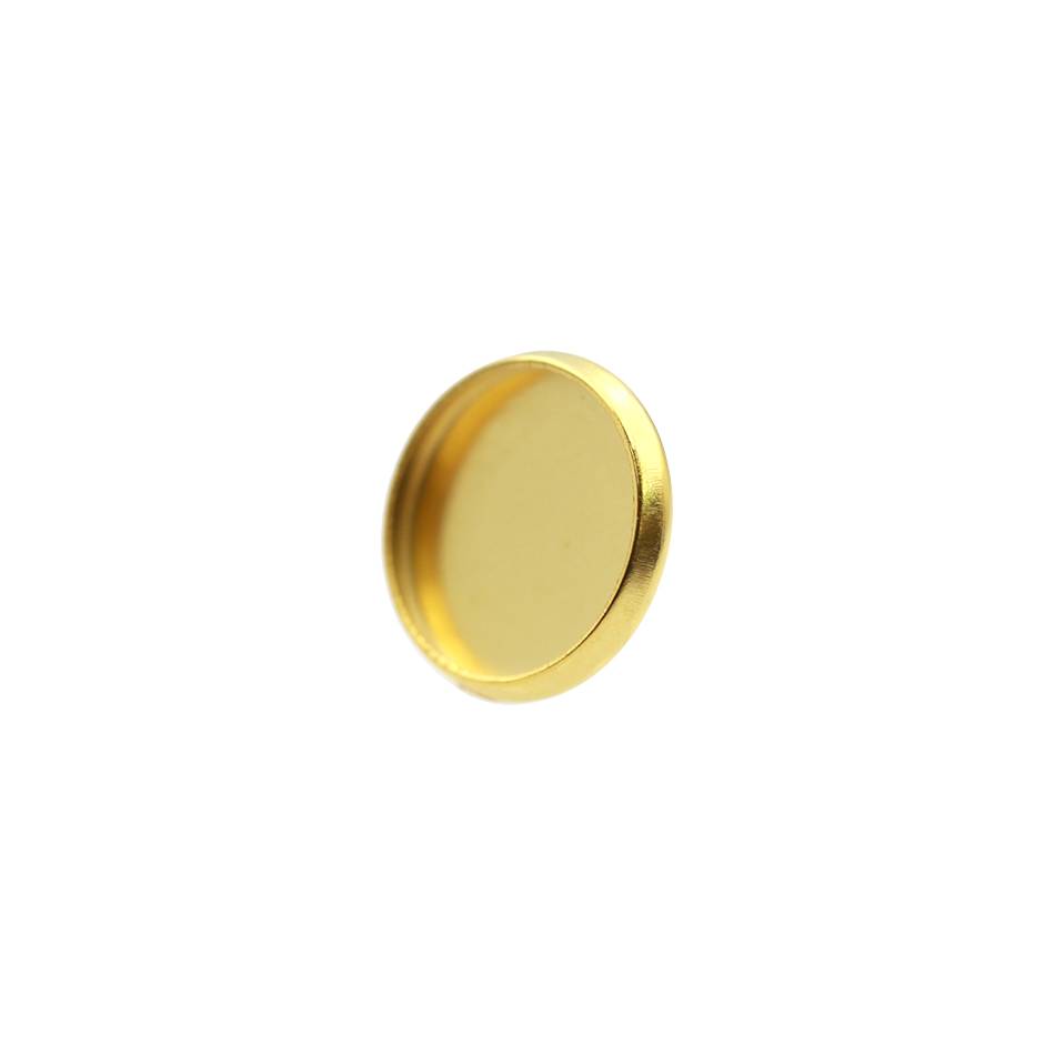 ［10個］ステンレスカン無しミール皿6mm［ゴールド金］パーツレジン金属アレルギー対応