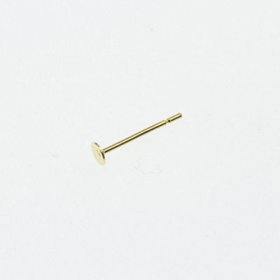 ポストのみ 丸皿 3mm ピアス ゴールド サージカルステンレス パーツ 金属アレルギー対応