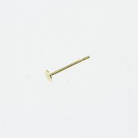 ポストのみ 丸皿 3mm ピアス ゴールド サージカルステンレス パーツ 金属アレルギー対応