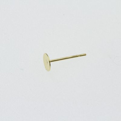 ポストのみ 丸皿 5mm ピアス ゴールド サージカルステンレス パーツ 金属アレルギー対応