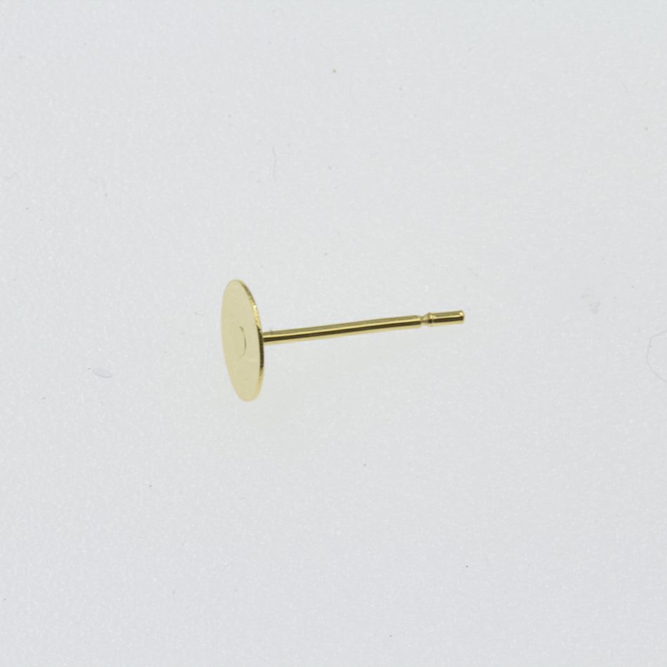 ポストのみ 丸皿 6mm ピアス ゴールド サージカルステンレス パーツ 金属アレルギー対応