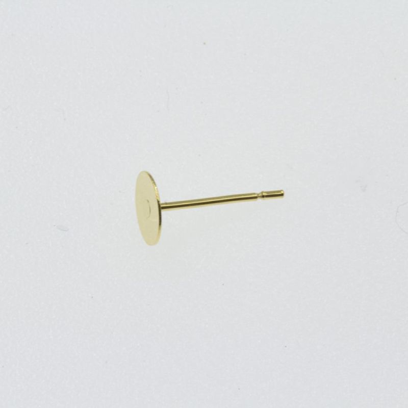 ポストのみ 丸皿 6mm ピアス ゴールド サージカルステンレス パーツ 金属アレルギー対応