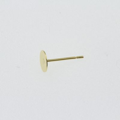ポストのみ 丸皿 6mm ピアス ゴールド サージカルステンレス パーツ 金属アレルギー対応