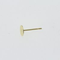 ポストのみ 丸皿 6mm ピアス ゴールド サージカルステンレス パーツ 金属アレルギー対応