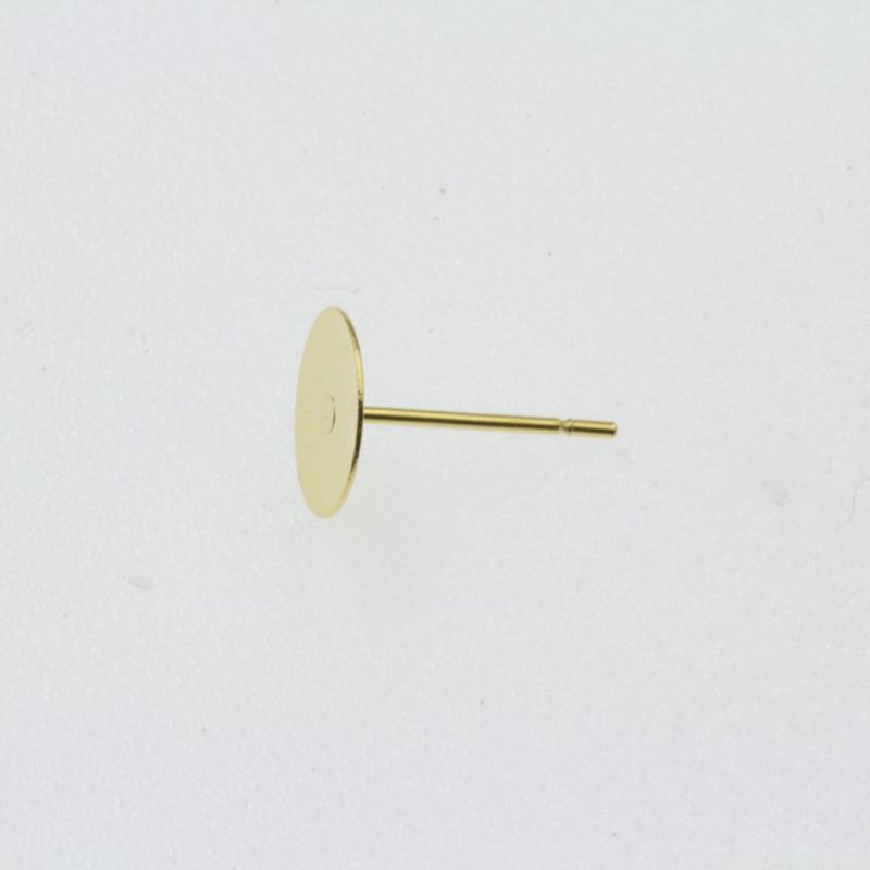 ポストのみ 丸皿 8mm ピアス ゴールド サージカルステンレス パーツ 金属アレルギー対応