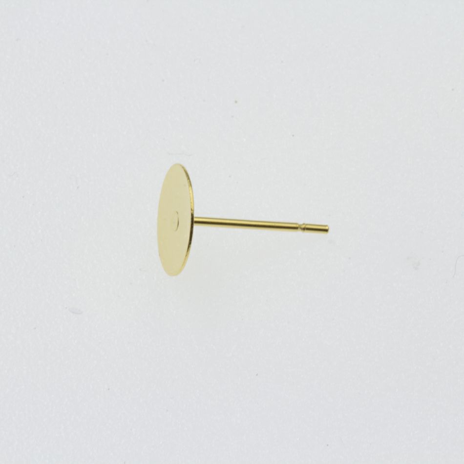 ポストのみ 丸皿 8mm ピアス  ゴールド サージカルステンレス パーツ 金属アレルギー対応