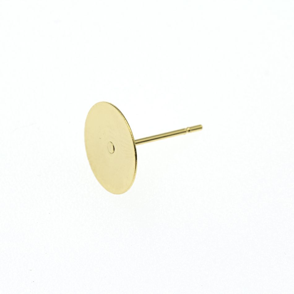 ポストのみ 丸皿 10mm ピアス ゴールド サージカルステンレス パーツ 金属アレルギー対応