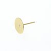 ポストのみ 丸皿 10mm ピアス ゴールド サージカルステンレス パーツ 金属アレルギー対応
