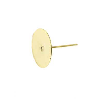 ポストのみ 丸皿 12mm ピアス ゴールド サージカルステンレス パーツ 金属アレルギー対応