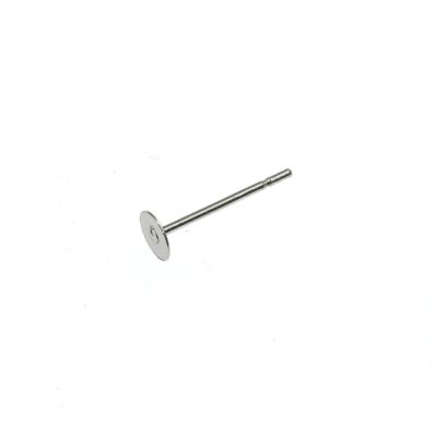 ポストのみ 丸皿 4mm ピアス シルバー サージカルステンレス パーツ 金属アレルギー対応