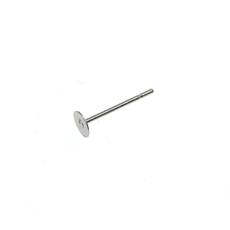 ポストのみ 丸皿 4mm ピアス シルバー サージカルステンレス パーツ 金属アレルギー対応