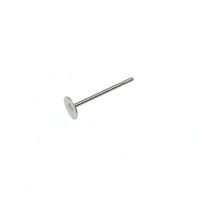 ポストのみ 丸皿 4mm ピアス シルバー サージカルステンレス パーツ 金属アレルギー対応