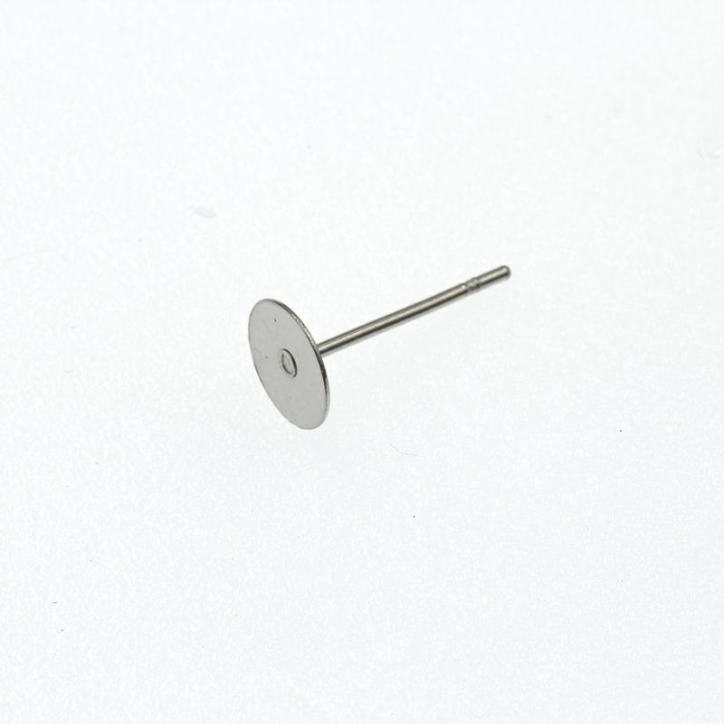 ポストのみ 丸皿 6mm ピアス シルバー サージカルステンレス パーツ 金属アレルギー対応