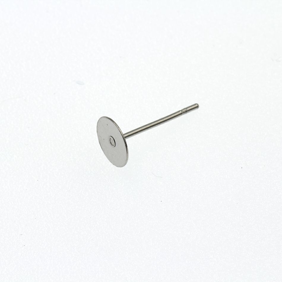 ポストのみ 丸皿 6mm ピアス シルバー サージカルステンレス パーツ 金属アレルギー対応