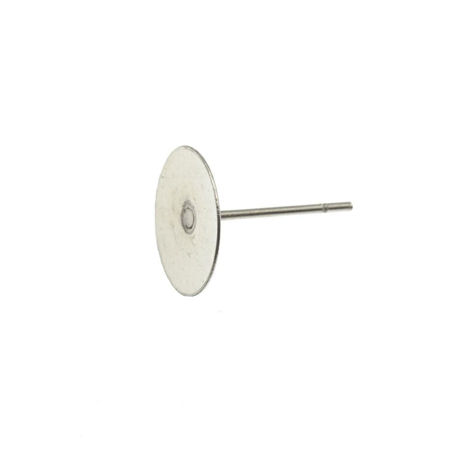 ポストのみ 丸皿 10mm ピアス シルバー サージカルステンレス パーツ 金属アレルギー対応