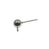 【 ポストのみ 】  ヨコ向きカン付き ボールピアス 6mm ［ 銀 シルバー ］ サージカルステンレス パーツ 金属アレルギー対応