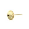 【 ポストのみ 】  お椀皿 8mm ピアス ［ ゴールド 金 ］ 