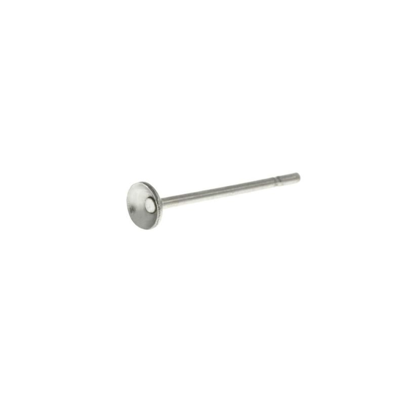 【 ポストのみ 】 お椀皿 3mm ピアス ［ 銀 シルバー ］ サージカルステンレス