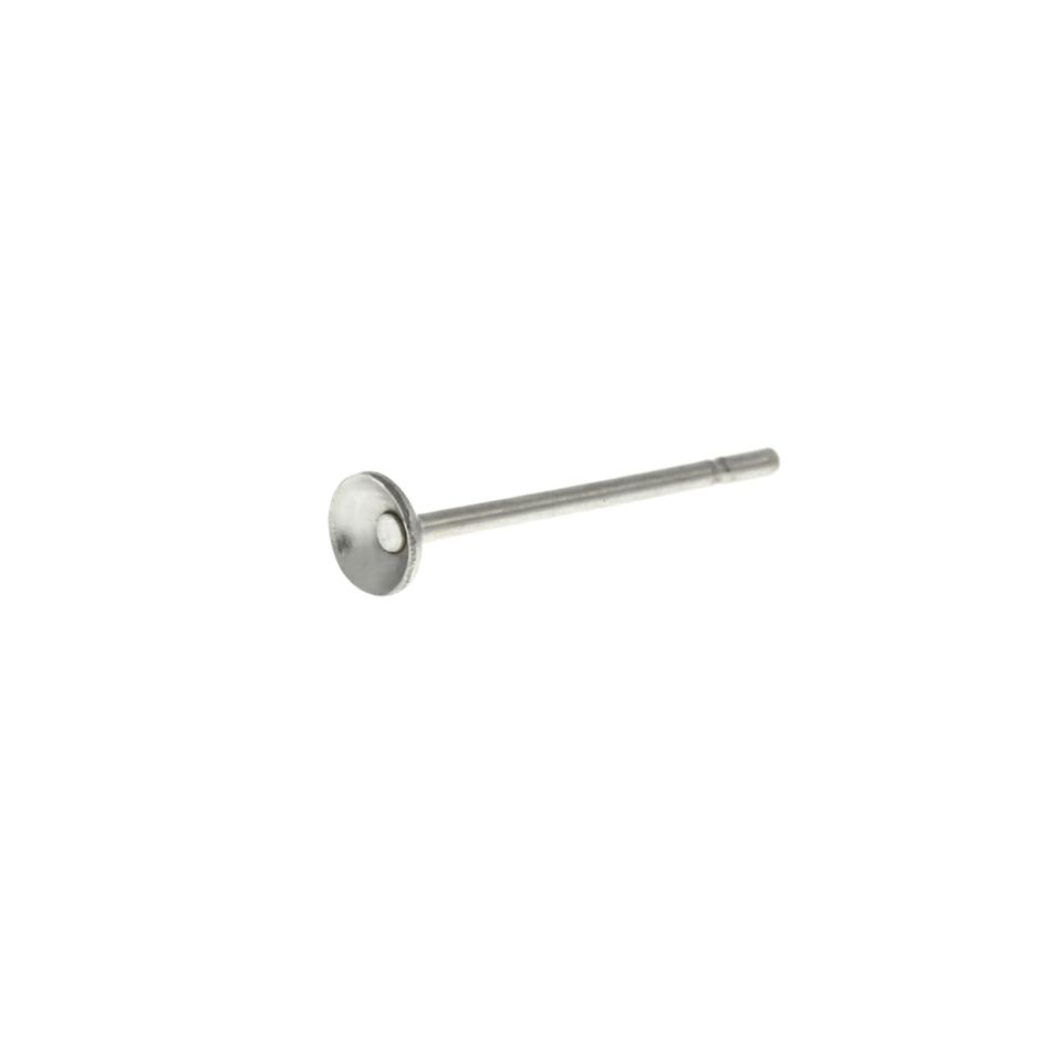 【 ポストのみ 】 お椀皿 3mm ピアス ［ 銀 シルバー ］ サージカルステンレス
