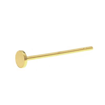 ポストのみ ロングポスト 丸皿 3mm ピアス ゴールド サージカルステンレス パーツ 金属アレルギー対応