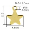 [5個]サージカルステンレスチャーム31平面スター星[ゴールド金]パーツ素材金属アレルギー対応