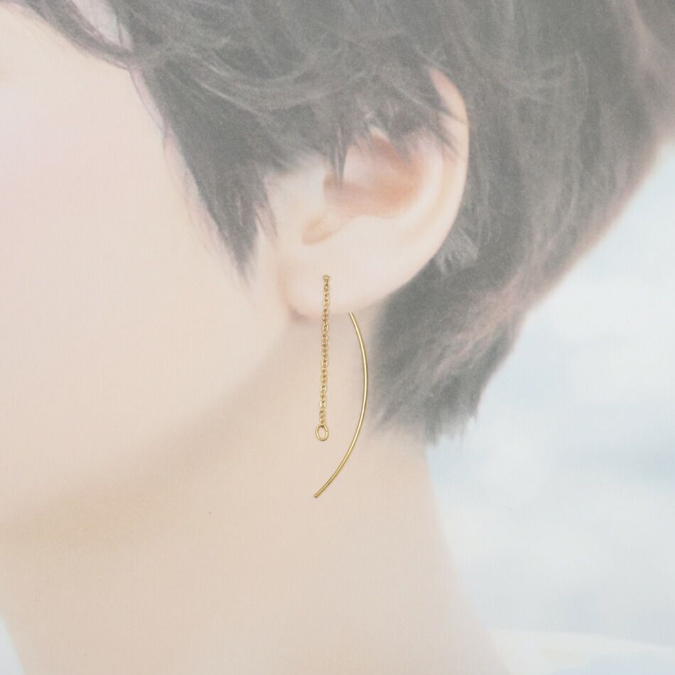 アメリカンピアス［カーブワイヤー付き］使用例