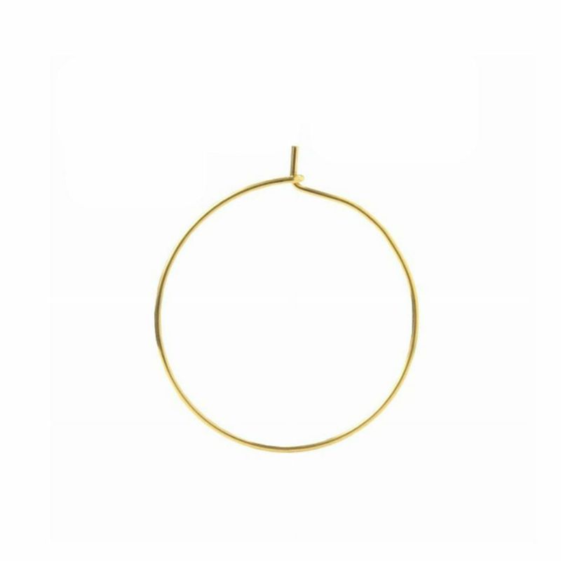 [10個]サージカルステンレスフープピアス20mm[ゴールド金]アクセサリーパーツ金具金アレ