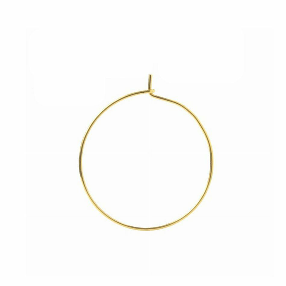 [10個]サージカルステンレスフープピアス20mm[ゴールド金]アクセサリーパーツ金具金アレ